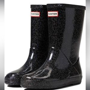 Hunter Rainboots Black Sparkle